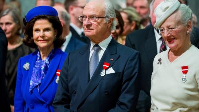 Königinnen von Dänemark und Schweden zu Deutschlandbesuchen eingetroffen