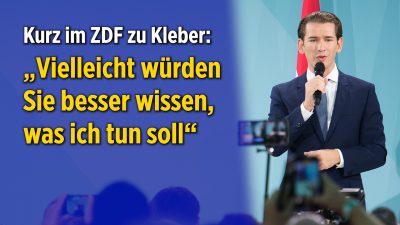 Kurz entgegnet Kleber im ZDF heute journal: „Ja, vielleicht würden Sie besser wissen, was ich tun soll“