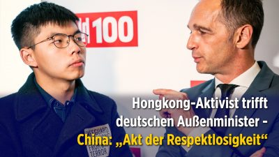 China „äußerst unzufrieden und entsetzt“: Hongkong-Aktivist Joshua Wong trifft Außenminister Heiko Maas in Berlin