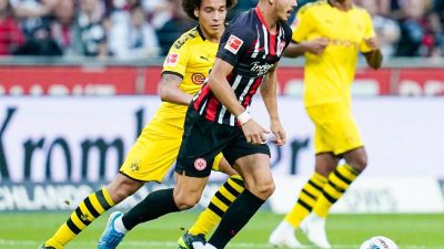 2:2 im Bundesliga Schlager: Frankfurt gleicht gegen Dortmund kurz vor Schluss aus