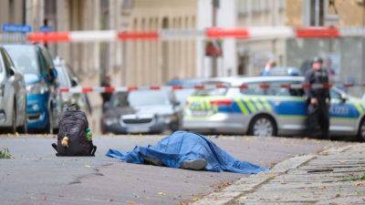 Schießerei vor Synagoge: Bei Getöteten handelt es sich um einen Mann und eine Frau