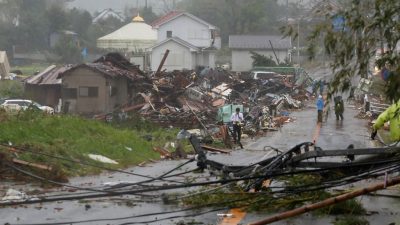 Starker Taifun „Hagibis“: Mindestens zwei Tote in Japan, ein halber Meter Regen für Tokio angekündigt