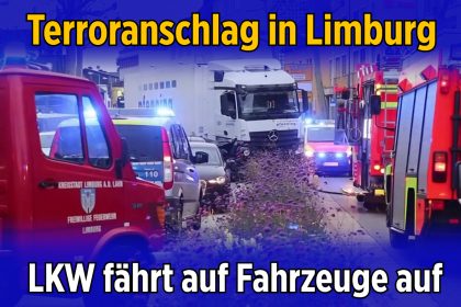LKW fährt im hessischen Limburg auf Autos auf – Täter übernahm erst kurz zuvor das Fahrzeug