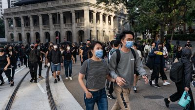Britische Regierung bezeichnet Eskalation in Hongkong als „zutiefst verstörend“