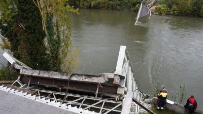 Brückeneinsturz in Frankreich: Lkw war doppelt so schwer wie zugelassen