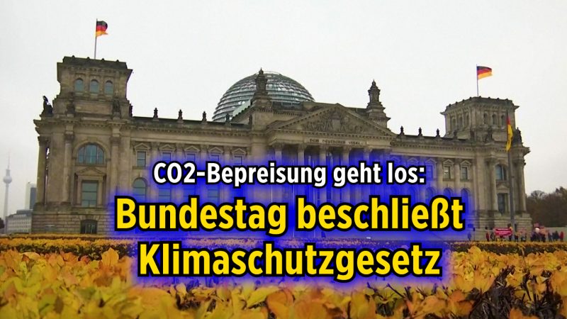 In 4 Minuten: Debatte zum Beschluß des Klimaschutzgesetzes und CO2-Bepreisung im Bundestag
