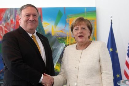 Treffen von Merkel und US-Außenminister Pompeo in Berlin