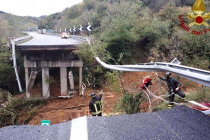 Italien: Autobahnbrücke nach Unwettern eingestürzt – Zwei Unwettertote in Frankreich