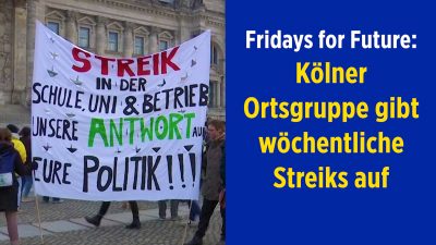 „Immer noch keine politischen Maßnahmen“: Fridays for Future in Köln gibt wöchentliche Streiks auf