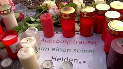 Kranz-Schändung in Augsburg: Antifa attackiert Gedenken an getöteten Feuerwehrmann durch AfD-Landtagsfraktion