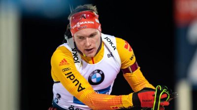 Deutsche Biathleten mit Staffel knapp Zweite