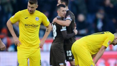 Erste Auswärtspleite für Bielefeld – HSV und VfB sieglos
