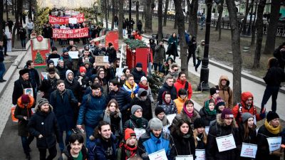 Proteste gegen Putins Vorschlag für Verfassungsreform in Moskau