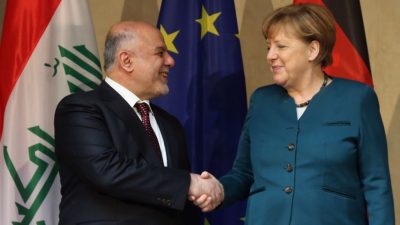 Kanzlerin Merkel im Gespräch mit dem irakischem Ministerpräsident Mahdi
