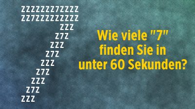 60-Sekunden-Rätsel: Wie viele „7“ finden Sie in einer Minute? + Lösungen