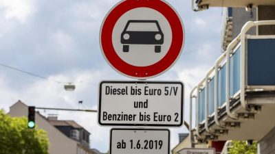 Diesel-Fahrverbote: Bereits 15.000 Bußgelder für insgesamt 1,6 Mio Euro verhängt