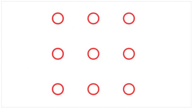 Können Sie diese neun Punkte mit vier geraden Linien verbinden, ohne den Stift abzusetzen?