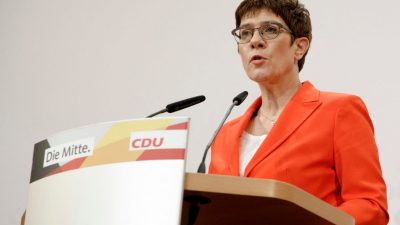 Kramp-Karrenbauer fordert: Thüringer SPD und Grüne sollen Ministerpräsidenten nominieren