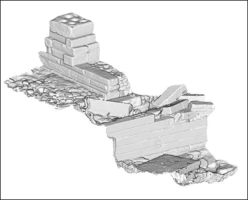 3D Scan der bisher ausgegrabenen Bereiche des neuen Heiligtums in Yeha