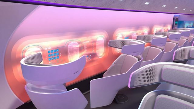 Die neue Airbus-Konstruktion erlaubt mehr Platz für Passagiere.