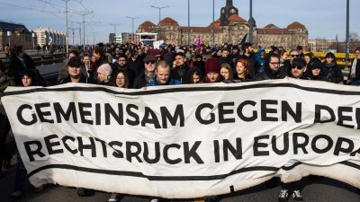 Proteste gegen Neonazi-Marsch in Dresden