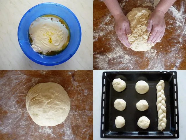Die Zubereitung der Fladen-Brötchen gibt dem Bäcker sooolche Oberarme.