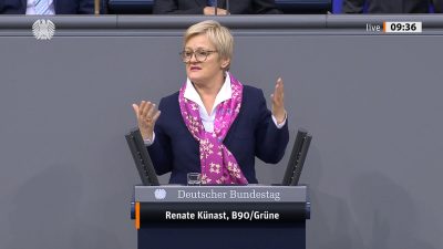 Grünen-Politikerin Künast fordert „eine verlässliche Finanzierung der Antifa-Gruppen“