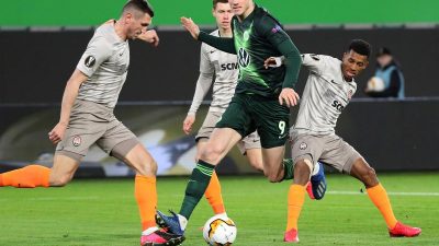 Donezk zu stark: Wolfsburg verliert Geisterspiel