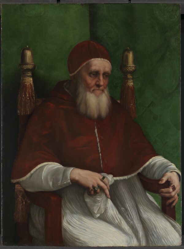 Porträt von Papst Julius II., 1512, von Raphael.