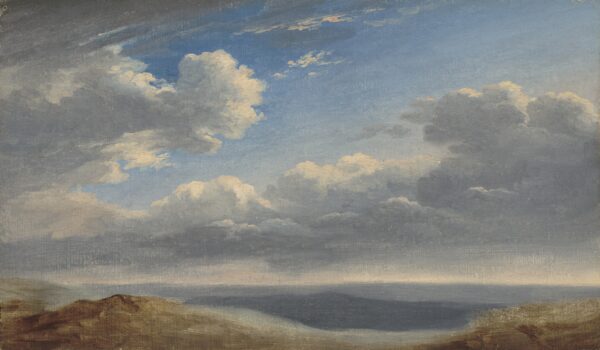 Naturgetreu gezeichnet „Studie der Wolken über der römischen Campagna", um 1782 bis 1785, von Pierre-Henri de Valenciennes.