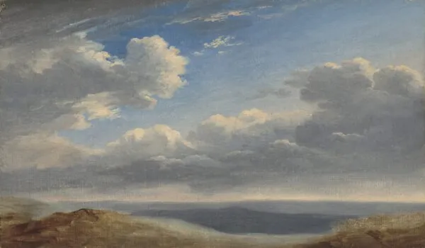 Naturgetreu gezeichnet „Studie der Wolken über der römischen Campagna&quot;, um 1782 bis 1785, von Pierre-Henri de Valenciennes.