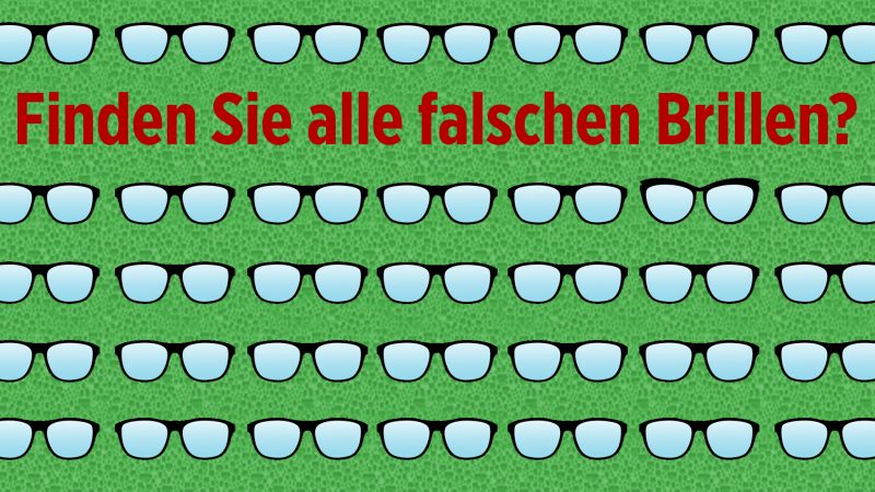 Finden Ihre Adleraugen die falsche Brille?