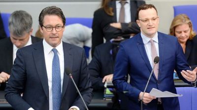 Bundestag: Befragung von Minister Spahn und Scheuer – Debatte zu Hilfsgeldern und EU-Flüchtlingspolitik