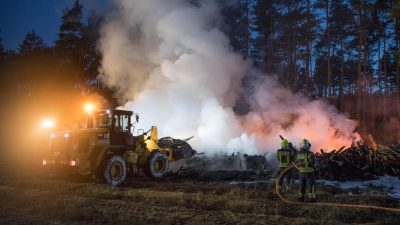 Großeinsatz in Brandenburg: Feuer bedroht 25 Hektar Wald
