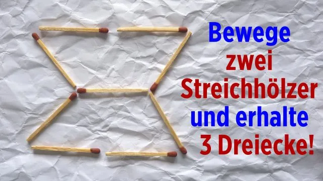 Rätselhafte Streichölzer (1) Dreiecke