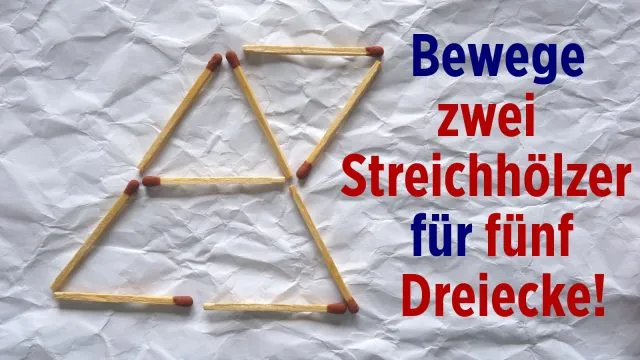 Rätselhafte Streichölzer (1) Dreiecke