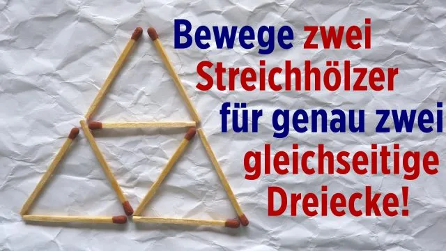 Rätselhafte Streichölzer (1) Dreiecke