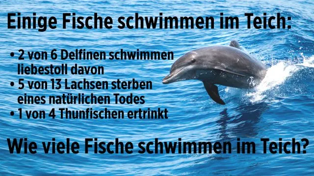 Fisch-Mathe im Gartenteich