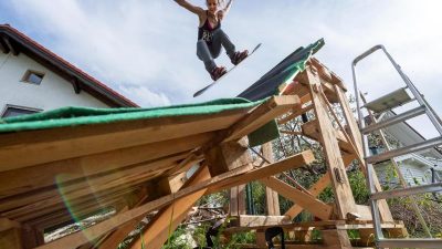 Do-it-yourself-Rampen im Garten: Wintersportler kreativ