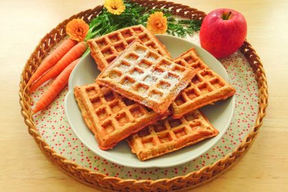 Frühstückswaffeln zum Tag des Waffeleisens.