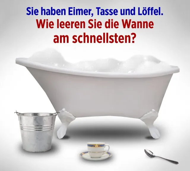 Wie leeren Sie die Badewanne am schnellsten?