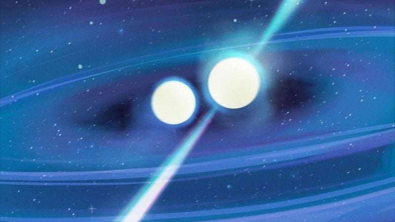 Neutronensterne treten auch in Doppelsternsystemen mit unterschiedlicher Masse auf.