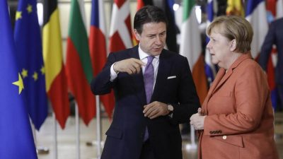 EU-Gipfel: Auf der Suche nach Kompromissen – Merkel trifft Conte in Berlin