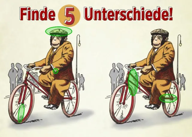 Rätsel Affe Fahrrad Unterschiede