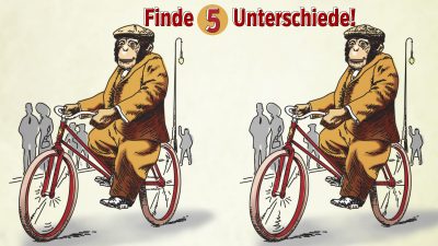 Fahrrad-Nostalgie im Suchbild: Finden Sie alle fünf Unterschiede?