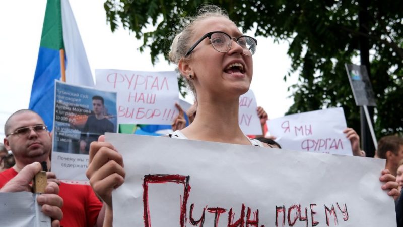 Regierungskritische Massenproteste in Chabarowsk – 55 Personen festgenommen