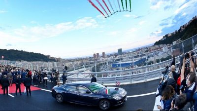 Italien: Neue Autobahnbrücke zwei Jahre nach Brückeneinsturz in Genua eingeweiht