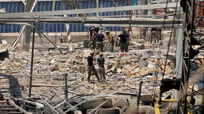 Hoffnung auf Überlebende nach Explosion in Beirut schwindet