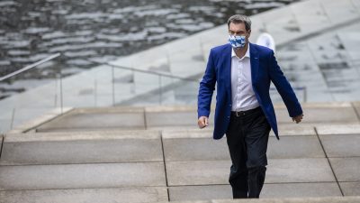 250 Euro für Maskenmuffel: Bayerns Ministerpräsident Söder will „Zügel anziehen“