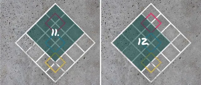 Mann sieht die Quadrate vor lauter Geometrie kaum.